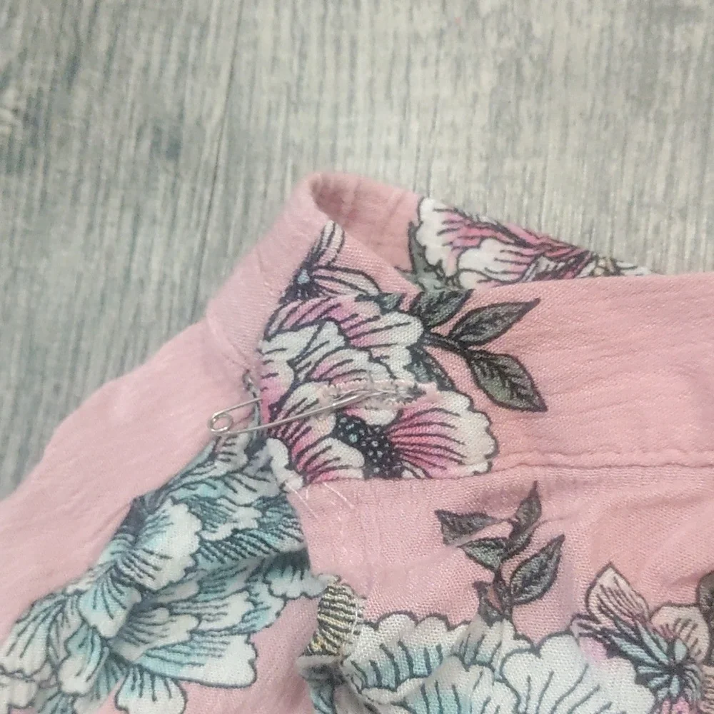 Xhilaration Asymmetrical Pink Floral Skirt